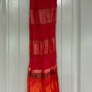 Pink woven soft scarf